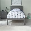 Madison Twin XL Solid Wood Platform Bed in Grey