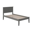 Madison Twin XL Solid Wood Platform Bed in Grey