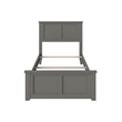Madison Twin XL Wood Foundation Bed with Matching Footboard in Grey