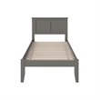Madison Twin Solid Wood Platform Bed in Grey