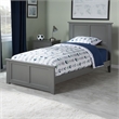 Madison Twin Wood Foundation Bed with Matching Footboard in Grey