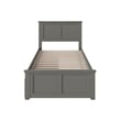 Madison Twin Platform Bed with Matching Footboard and Storage Drawers in Grey