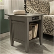 AFI Nantucket Solid Wood End Table with Built In Device Charger in Gray