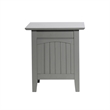 AFI Nantucket Solid Wood End Table with Built In Device Charger in Gray