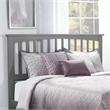 Mission Queen Wood Headboard in Grey