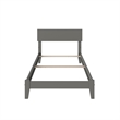 Orlando Twin Solid Wood Foundation Bed in Grey