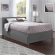 Orlando Full Wood Platform Bed with Footboard and Twin Trundle in Grey