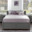 Orlando Full Wood Platform Bed with Footboard and Storage Drawers in Grey
