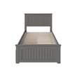 Nantucket Full Wood Platform Bed with Matching Footboard and Drawers in Grey
