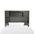 AFI Newport Twin XL Solid Wood Platform Bookcase Bed in Grey