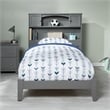 AFI Newport Twin XL Solid Wood Bookcase Bed in Grey