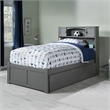 AFI Newport Twin XL Solid Wood Bed with Storage Drawers in Grey