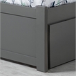 AFI Newport Twin XL Solid Wood Bed with Storage Drawers in Grey