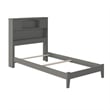 AFI Newport Twin Bookcase Solid Wood Bed in Grey