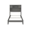 AFI Newport Twin Bookcase Solid Wood Bed in Grey