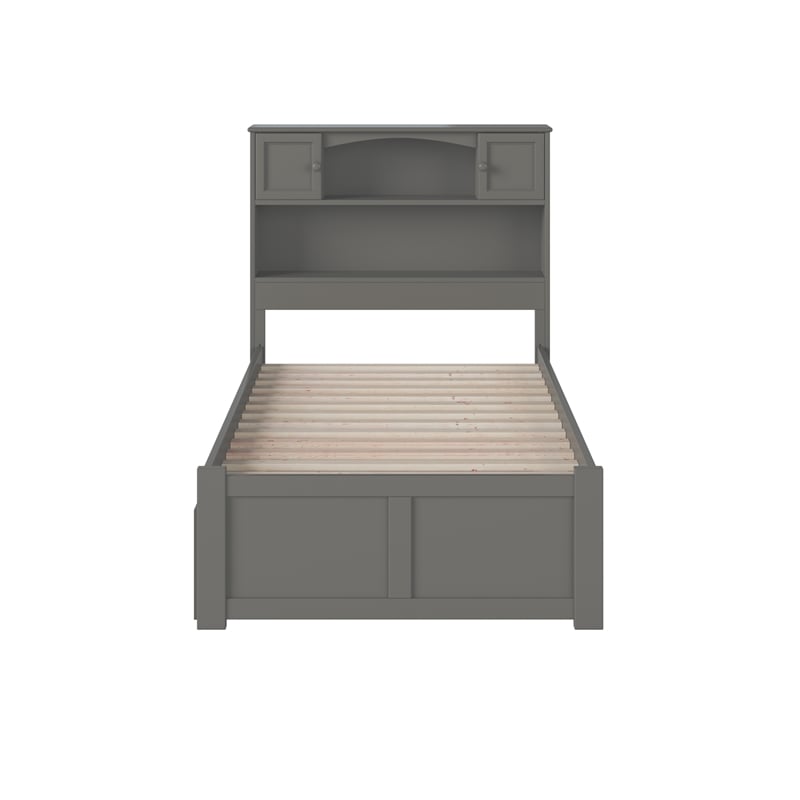 AFI Newport Twin Solid Wood with Twin Trundle in Grey