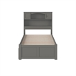 AFI Newport Twin Solid Wood with Twin Trundle in Grey