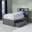 AFI Newport Twin Solid Wood with 2 Storage Drawers in Grey