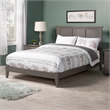 Madison Full Solid Wood Foundation Bed in Grey