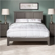 Madison Full Solid Wood Foundation Bed in Grey