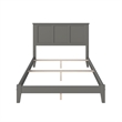 Madison Full Solid Wood Foundation Bed in Grey