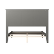 Madison Full Solid Wood Foundation Bed in Grey