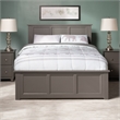 Madison Full Platform Bed with Matching Footboard and Storage Drawers in Grey