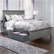 Madison Queen Platform Bed with Matching Footboard & Storage Drawers in Grey