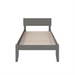 Orlando Twin Solid Wood Platform Bed in Grey