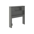 AFI Newport Twin Solid Wood Bookcase Headboard in Gray
