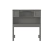 AFI Newport Twin Solid Wood Bookcase Headboard in Gray