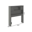 AFI Newport Twin Solid Wood Bookcase Headboard in Gray