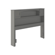 AFI Newport Full Wood Bookcase Headboard with Device Charger in Gray