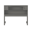 AFI Newport Full Wood Bookcase Headboard with Device Charger in Gray