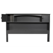 AFI Newport Full Wood Bookcase Headboard with Device Charger in Gray
