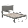 Nantucket King Solid Wood Platform Bed in Grey