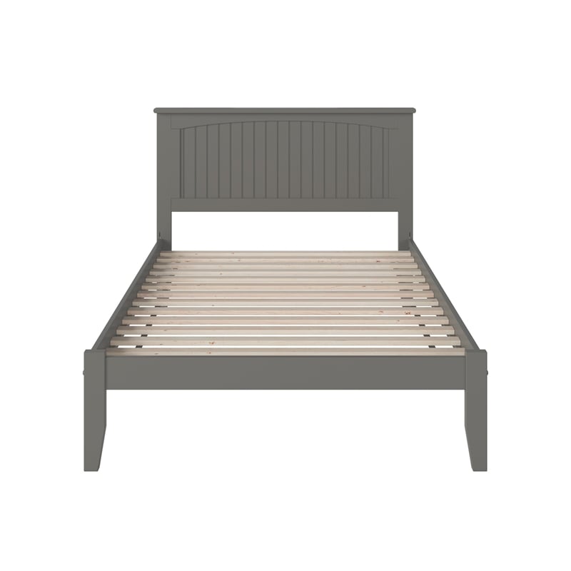 Nantucket Full Solid Wood Platform Bed in Grey