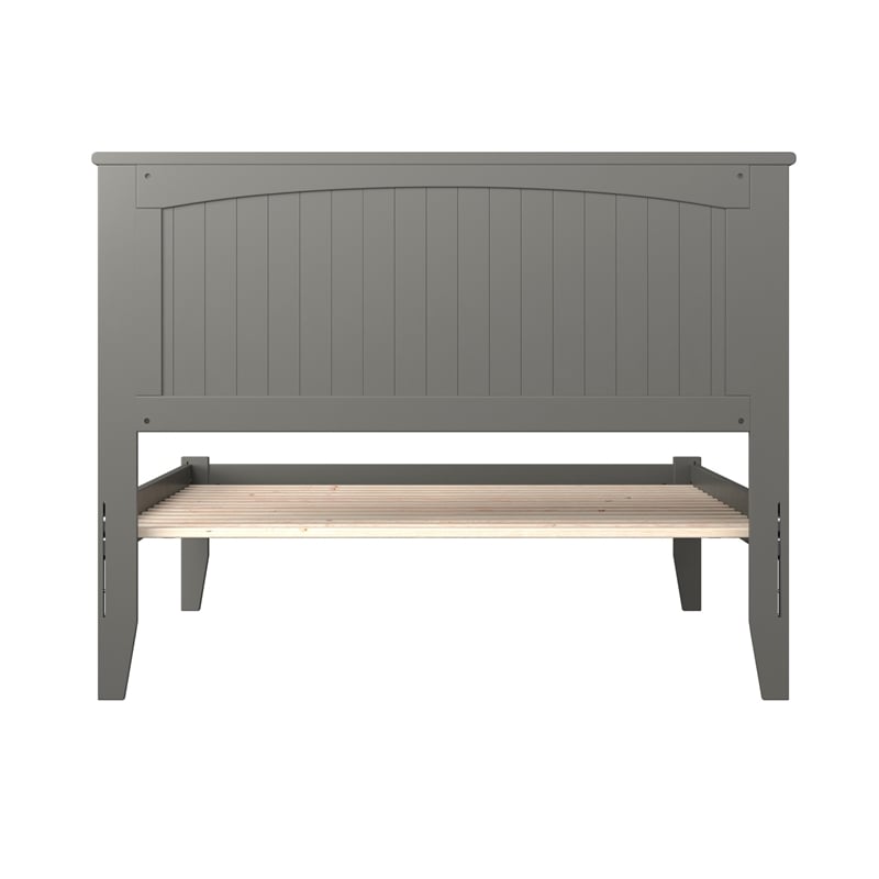 Nantucket Full Solid Wood Platform Bed in Grey