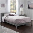 Orlando Full Solid Wood Foundation Bed in Grey