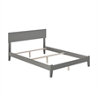 Orlando Full Solid Wood Foundation Bed in Grey