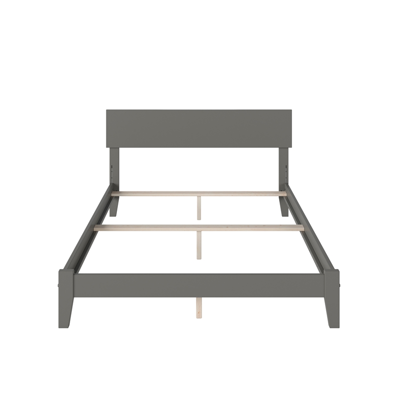 Orlando Full Solid Wood Foundation Bed in Grey