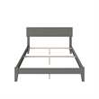 Orlando Full Solid Wood Foundation Bed in Grey