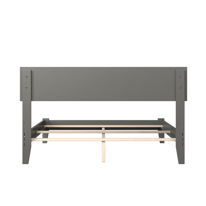 Orlando Full Solid Wood Foundation Bed in Grey