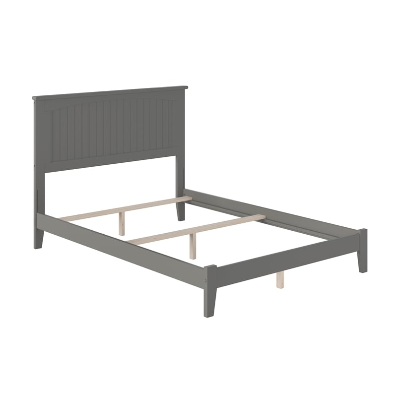 Nantucket Full Solid Wood Foundation Bed in Grey