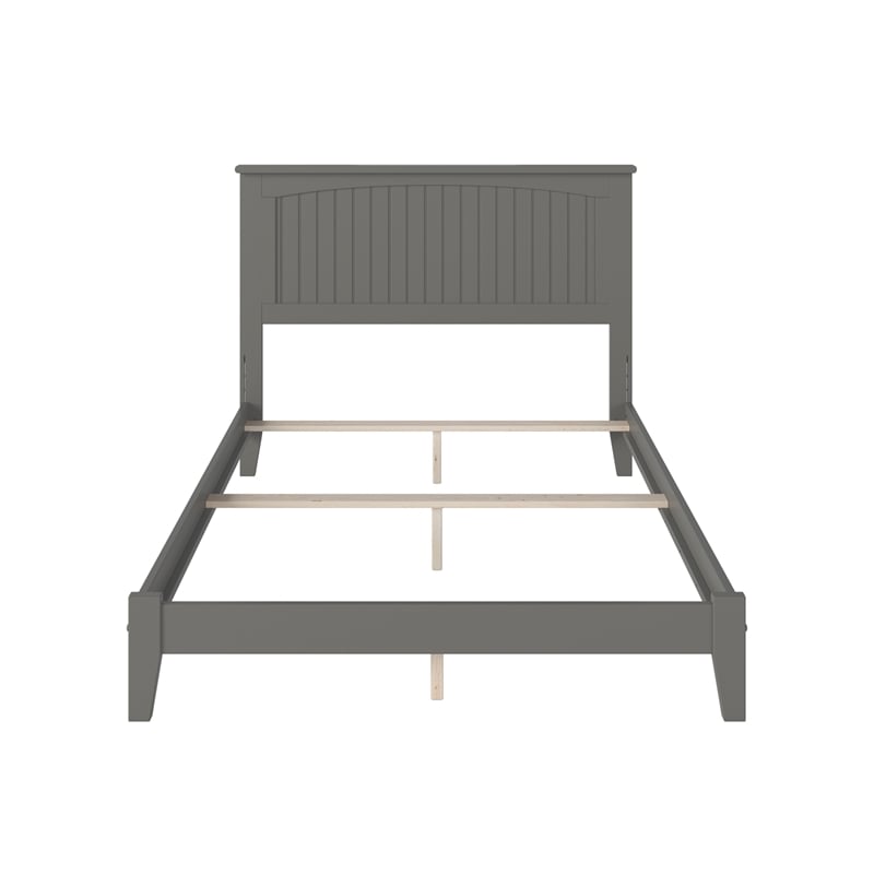 Nantucket Full Solid Wood Foundation Bed in Grey