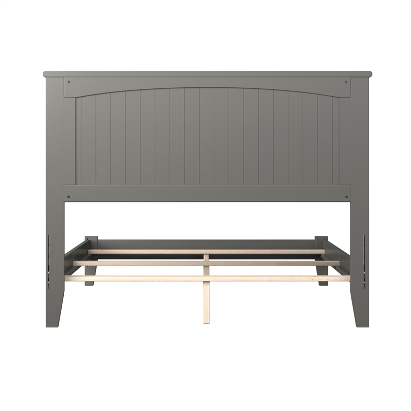 Nantucket Full Solid Wood Foundation Bed in Grey