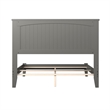 Nantucket Full Solid Wood Foundation Bed in Grey