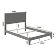 Nantucket Full Solid Wood Foundation Bed in Grey