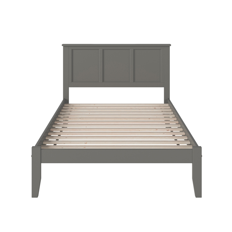 Madison Full Solid Wood Platform Bed in Grey