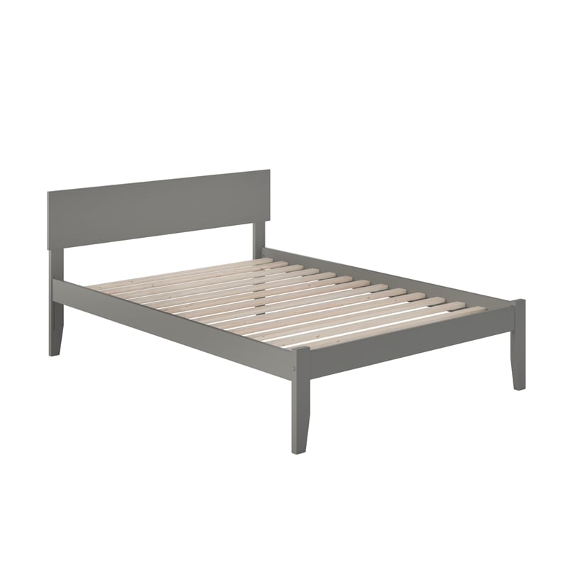 Orlando Full Solid Wood Platform Bed in Grey